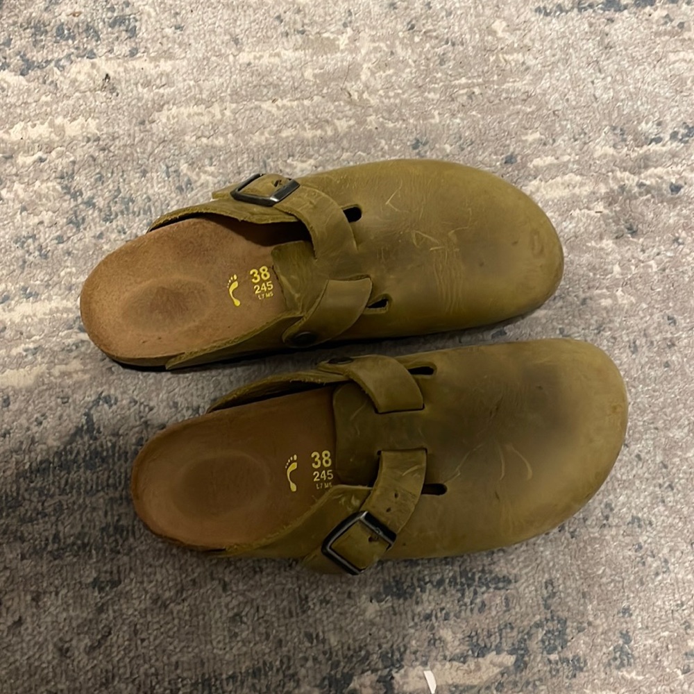 Birkenstock Boston Size 38 Green Lime